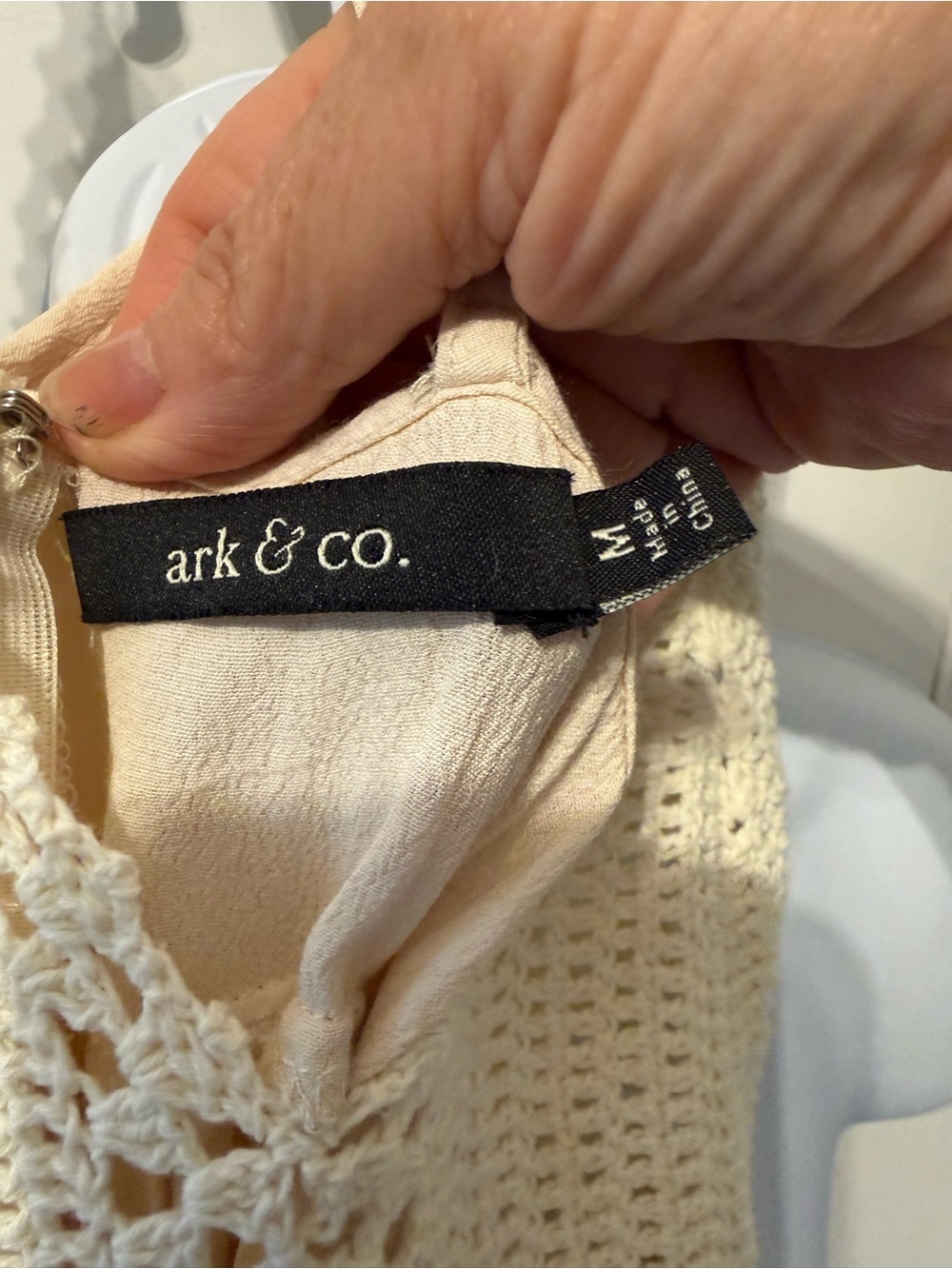 Ark & Co Cream Crochet-Top Maxi Dress - Picture 3 of 7